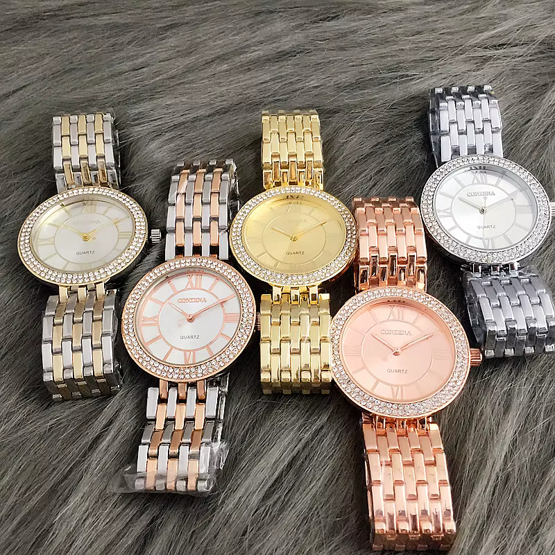 Montre de luxe en acier inoxydable pour femme