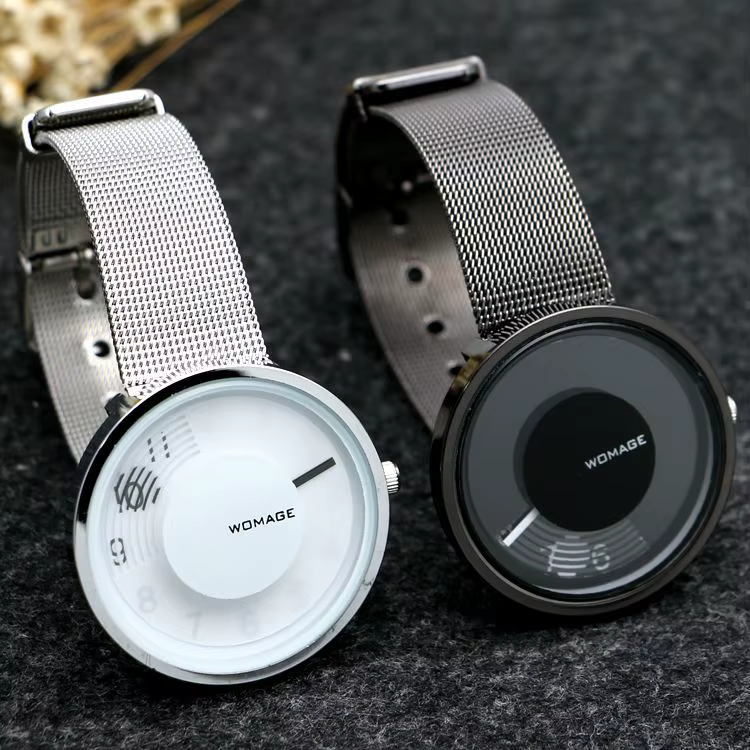 2019 mode vente chaude marque Womage femmes homme Unsex maille acier montre-bracelet Style populaire Quartz étudiant montres concepteur Unique