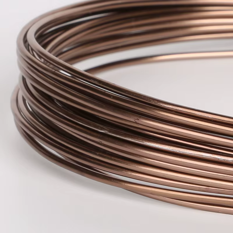 Fil d'aluminium marron souple 1/1, 5/2/2, 5/5mm, fil de perles pour Bracelet, collier, fabrication de bijoux, accessoires artisanaux de bijoux à bricoler soi-même