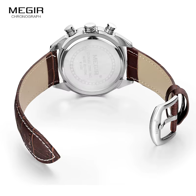 Megir – montre en cuir pour hommes