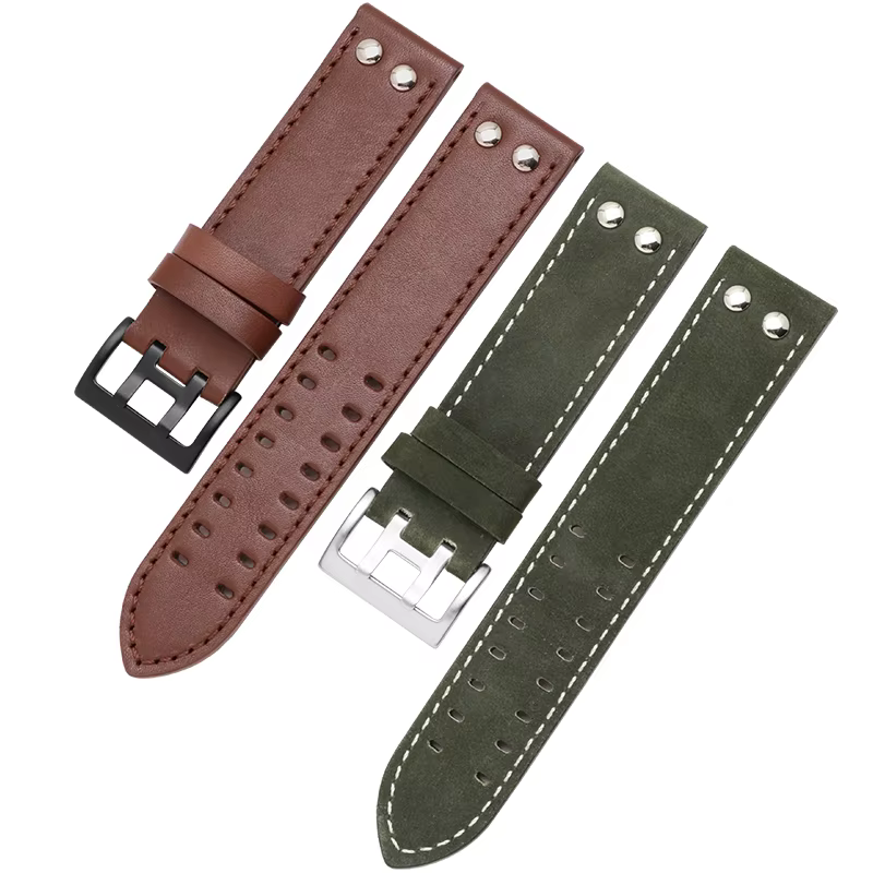 Bracelet de montre en cuir véritable