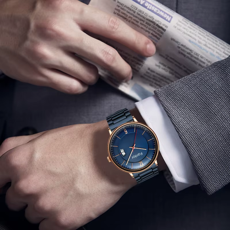 Fantor – montre-bracelet à Quartz pour hommes