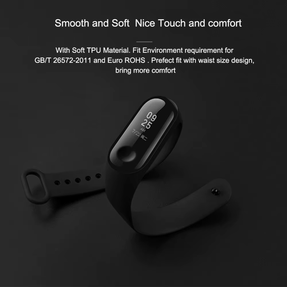 Bracelet de rechange en Silicone pour Xiaomi Mi band 4 /Mi Band 3, Original, intelligent, capteur d'activité physique