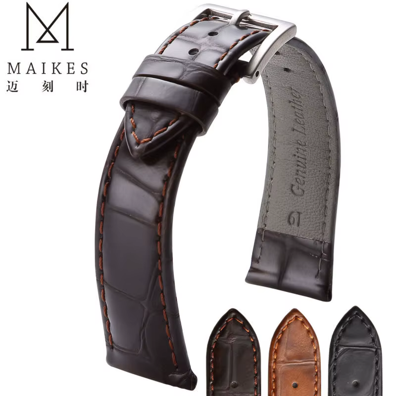 MAIKES haute qualité bracelet de montre en cuir véritable hommes et femmes 18mm 20mm 22mm