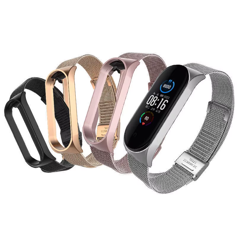 Bracelet de rechange en métal, sans vis, pour Xiaomi Mi band 3 4 3