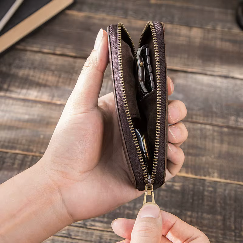 Nouvelle boîte de montre rustique en cuir à 2 fentes