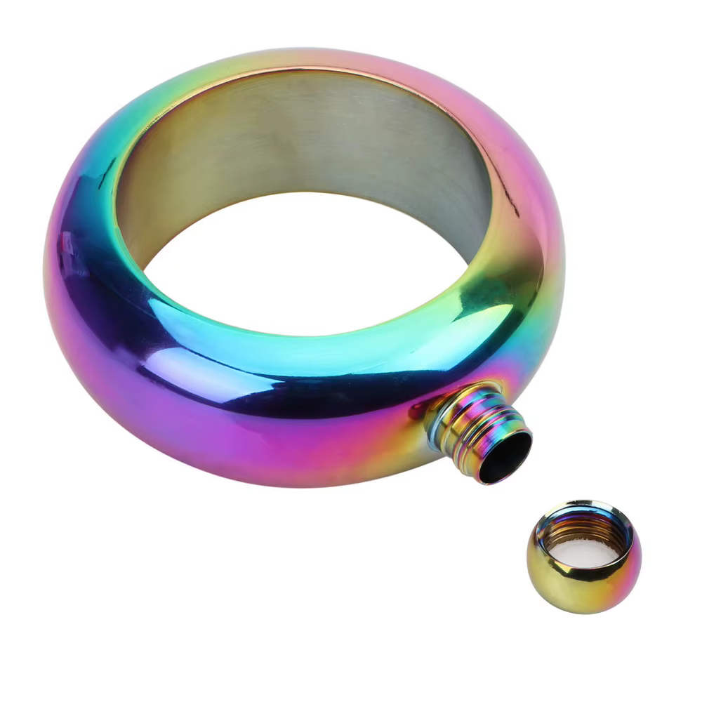 Pour whisky Vodka alcool Bracelet élégant bouteille de vin Bracelet flacon de hanche accessoires de boissons flacon de hanche rond Chic 3.5 oz