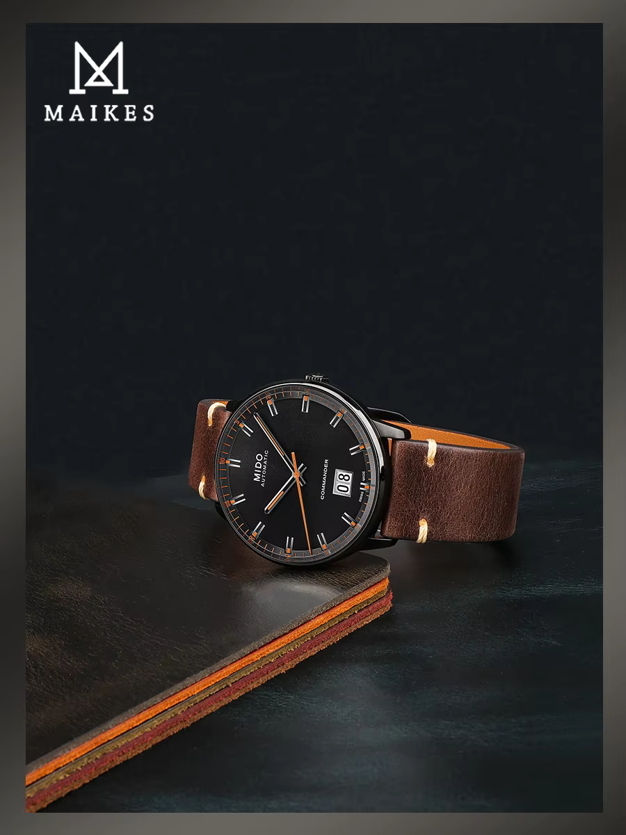 Bracelet de montre Vintage en cuir de vache