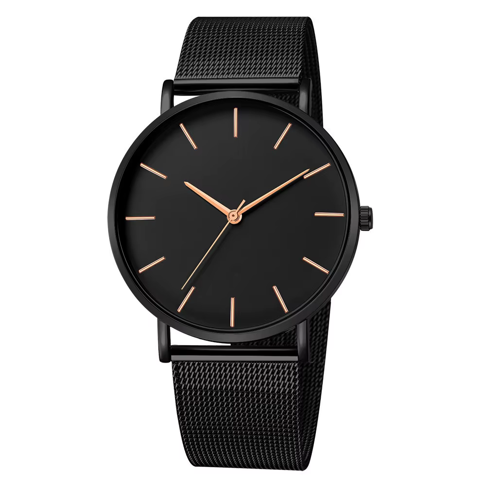 Hommes mode Ultra mince montres simples