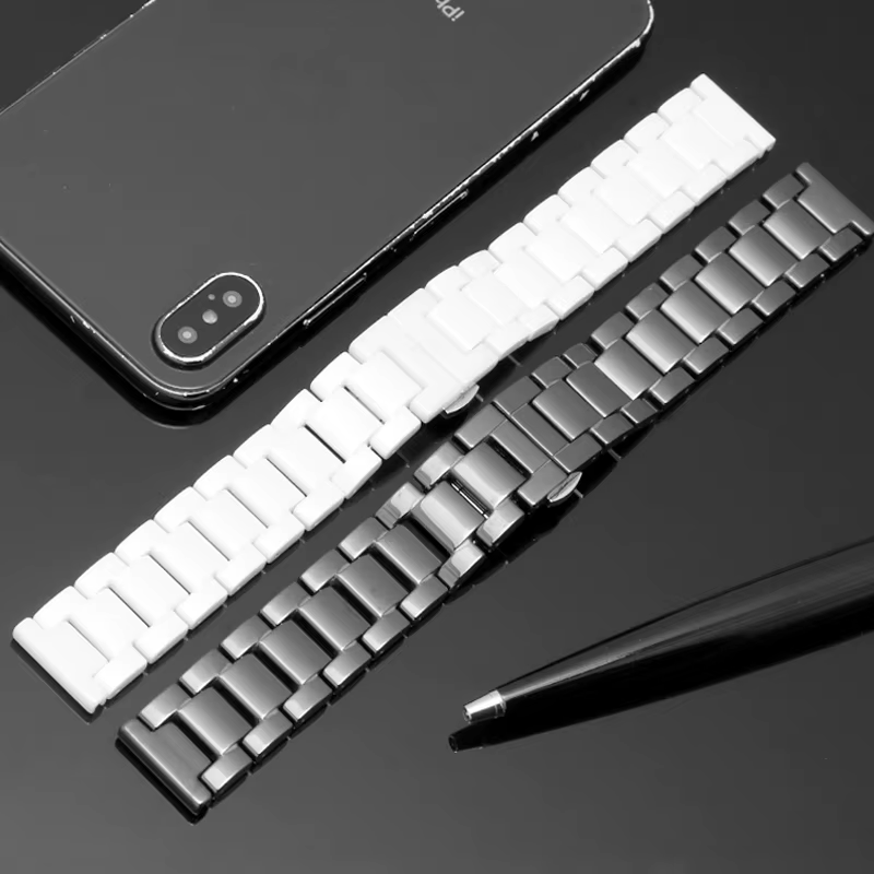Bracelet de montre en céramique 14mm 15 16 17 18 19 20 21mm 22mm