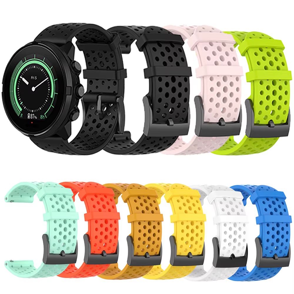 Bracelet de montre intelligent en Silicone 24mm pour Suunto 9/7/D5/Spartan Sport/poignet HR hommes Sport
