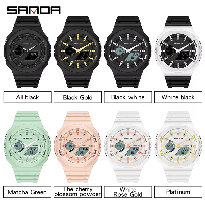 SANDA montres de sport de plein air hommes Ms LED