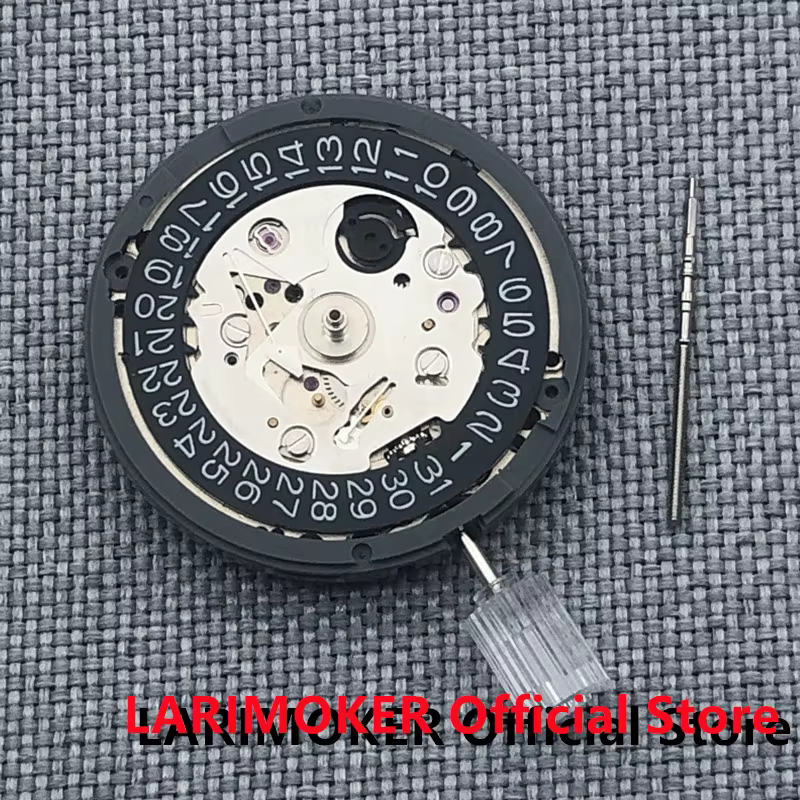 LARIMOKER disque noir de haute précision avec affichage de la Date blanche montre mécanique automatique pour hommes