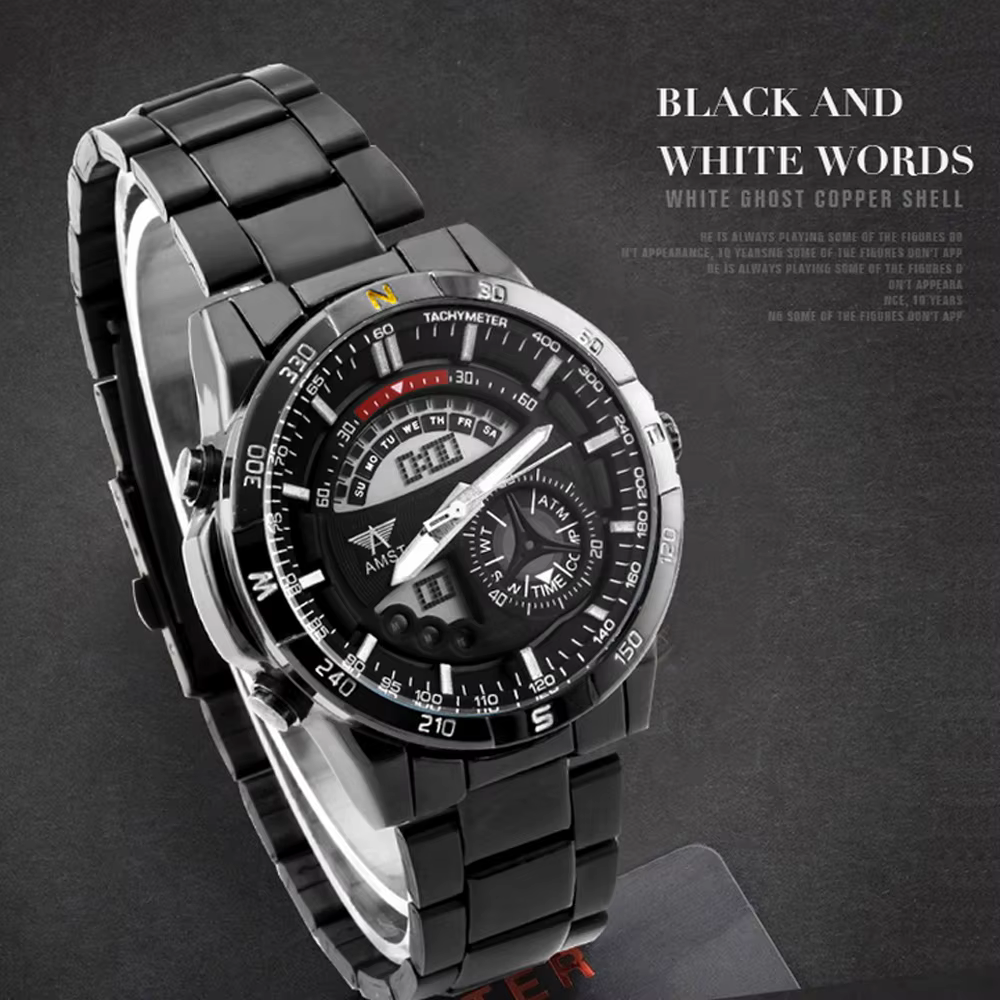 Montre-bracelet militaire à quartz pour homme