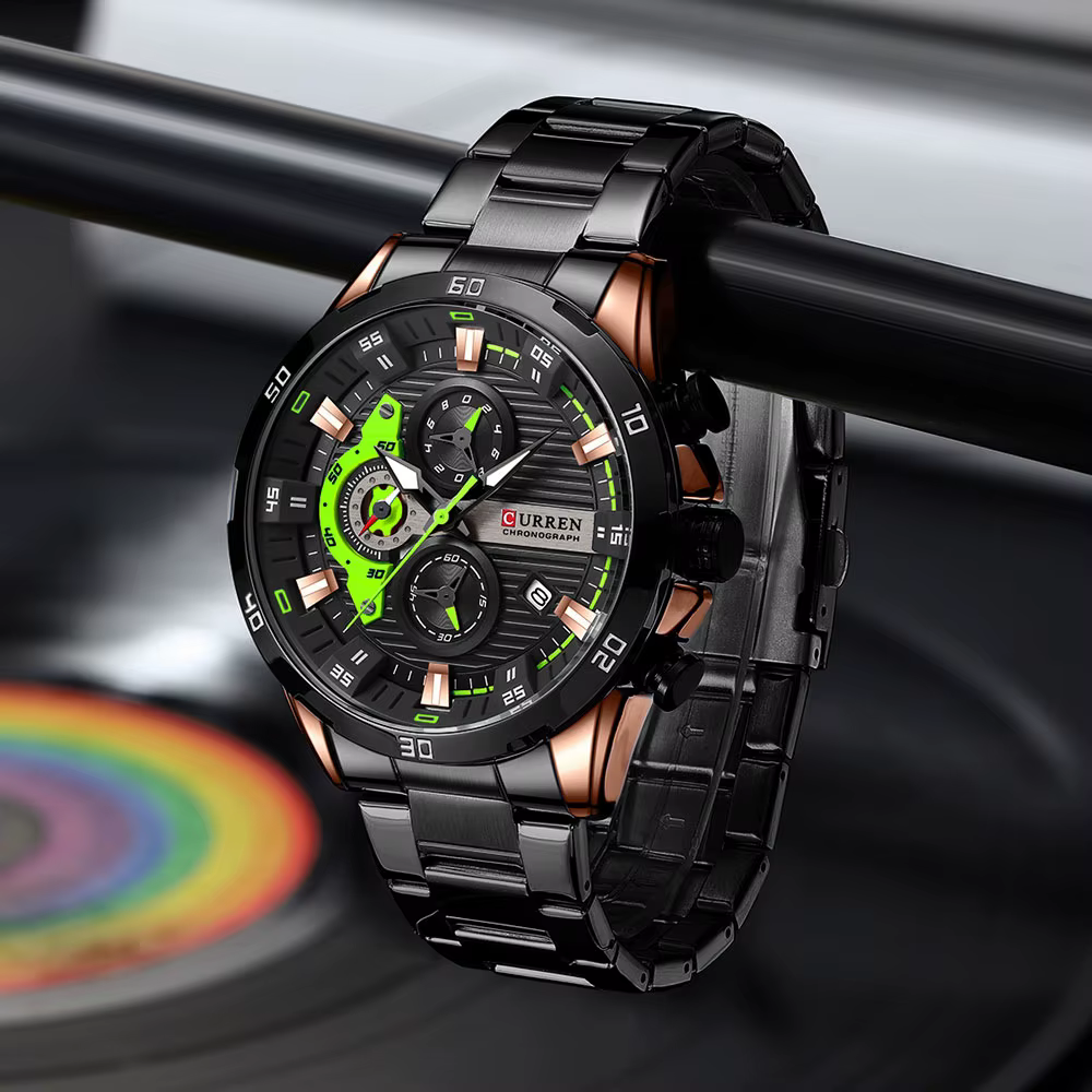 CURREN nouveau chronographe hommes montres pour Sport décontracté en acier inoxydable
