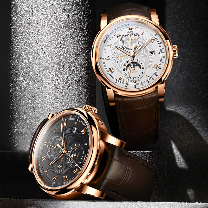 LOBINSettlement-Montre mécanique automatique pour homme
