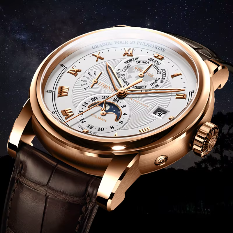 LOBINSettlement-Montre de marque de luxe pour homme