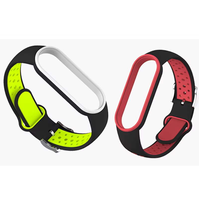 Ceinture en silicone bicolore pour Xiaomi Mi Band 5 et 6