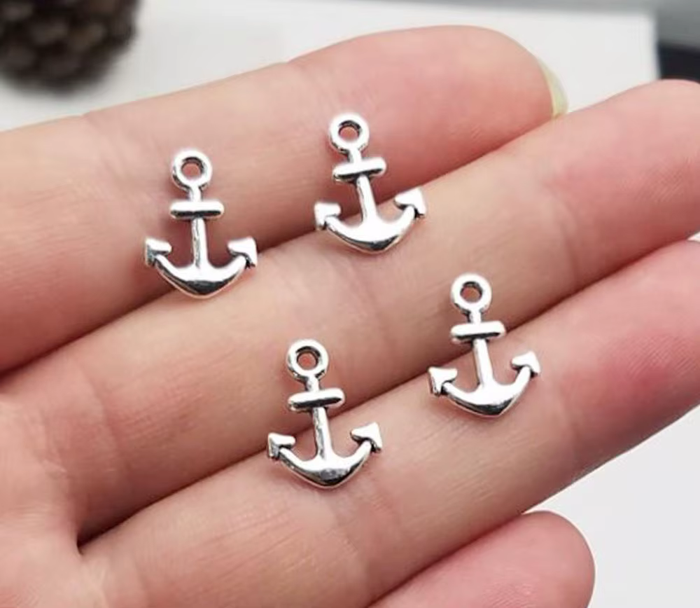Mini breloques injecteur pour bricolage, pendentif marin, bracelet, fournitures de boucle d'oreille, bijoux, résultats exécutifs, 10x13mm, lot de 100 pièces