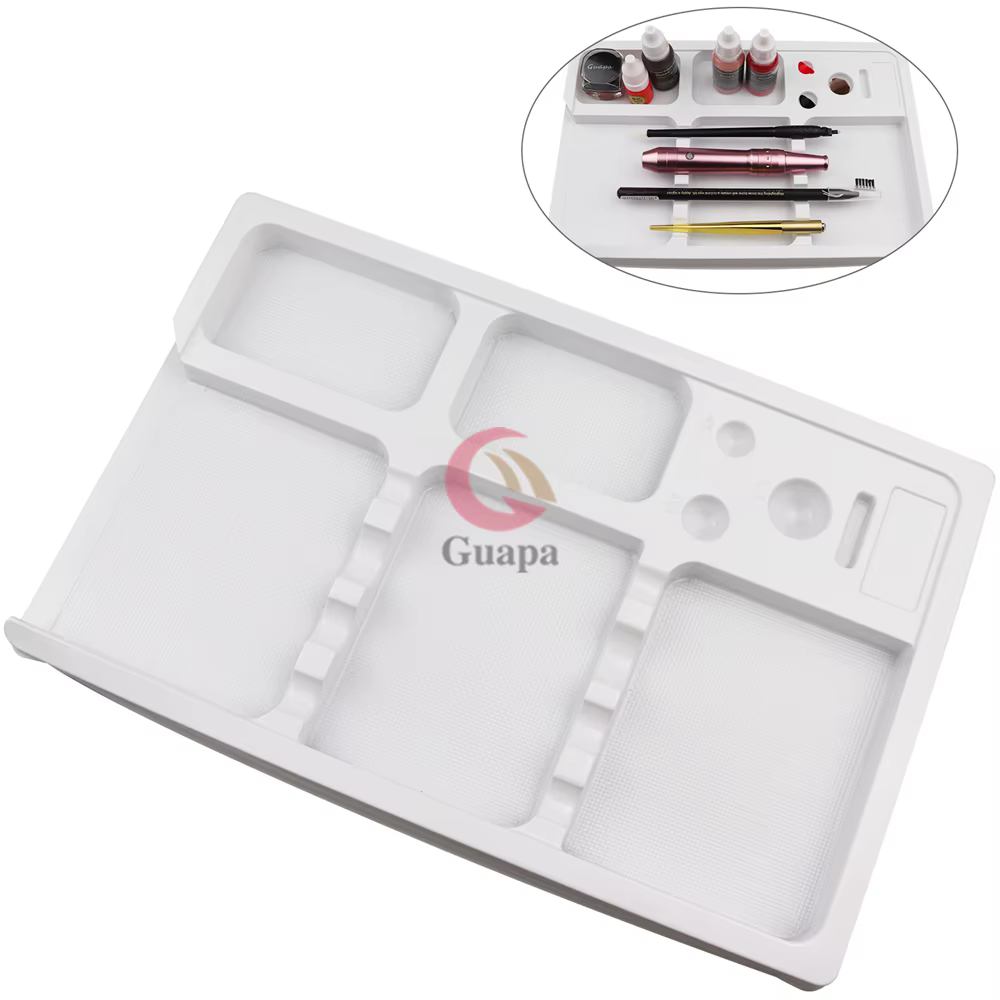 Outils de tatouage lavables en PVC, accessoires de maquillage en continu, support d'escalier, stockage de pigments, fournitures de poulet, 10 pièces