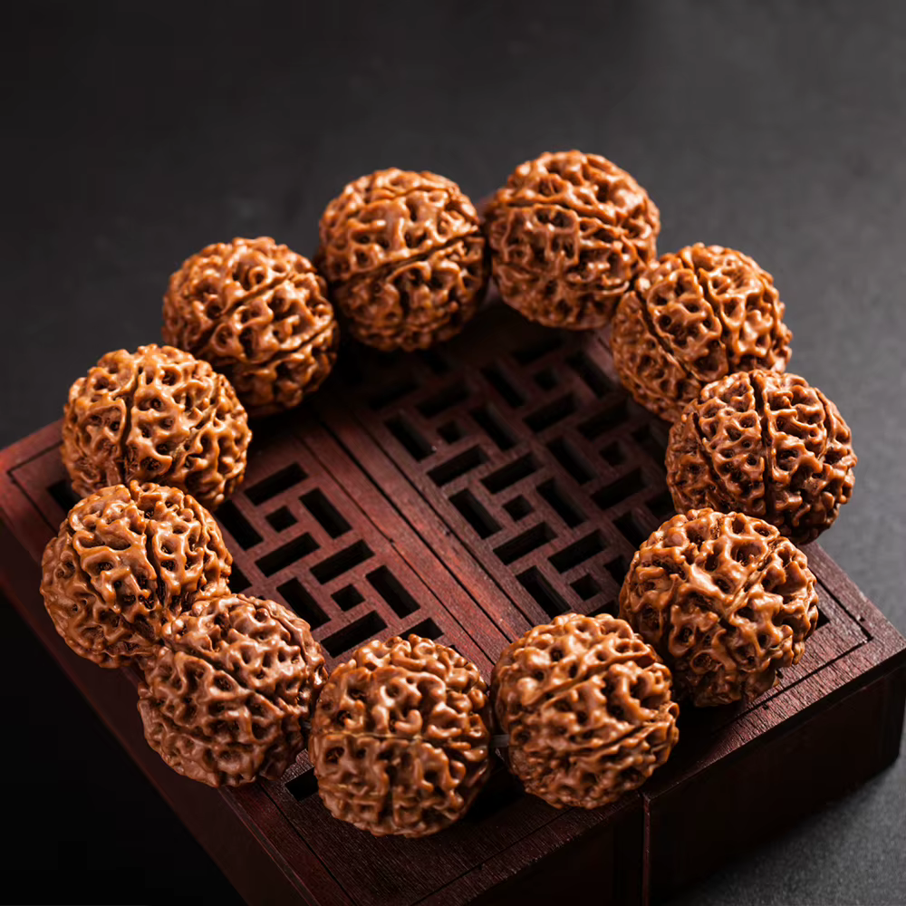 Mode Rudraksha perles Bracelets pour femme Nature Rudraksha Bracelets hommes religieux bouddha méditation bouddhisme bijoux amulettes