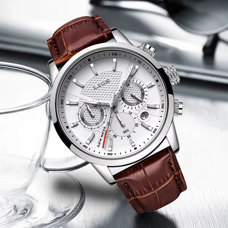 LIGE 2025 montre hommes mode sport horloges à Quartz