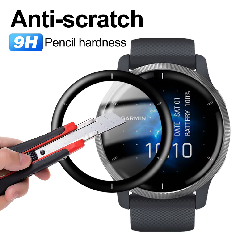 Film de protection en fibre de verre souple 5D pour Garmin venus 2/venus 2S