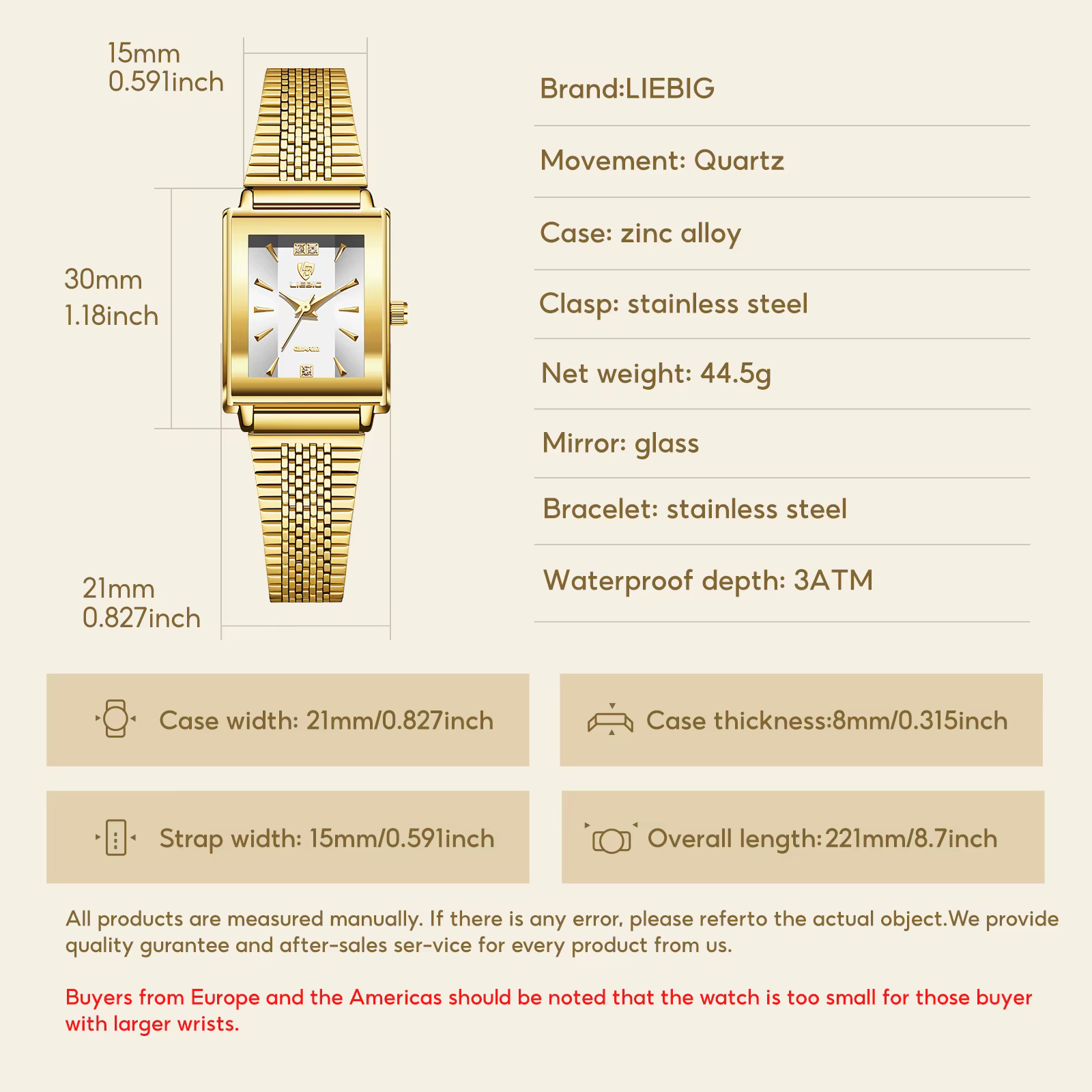 LIEBIG montres à Quartz élégantes