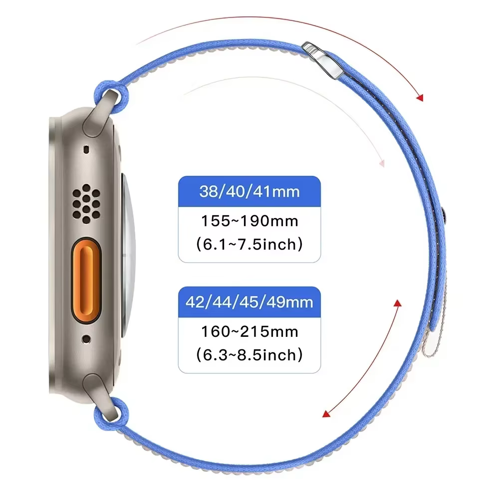 Bracelet à boucle Trail pour Apple Watch Ultra 3/2 49mm série 11 10 9 8 7 46mm 45mm 41mm 42mm