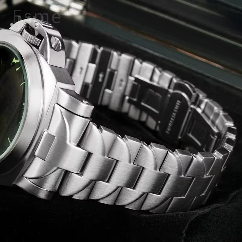 Bracelet de montre incurvé en acier inoxydable massif pour Panerai Luminor série PAM01316 PAM01438 hommes 22 24mm