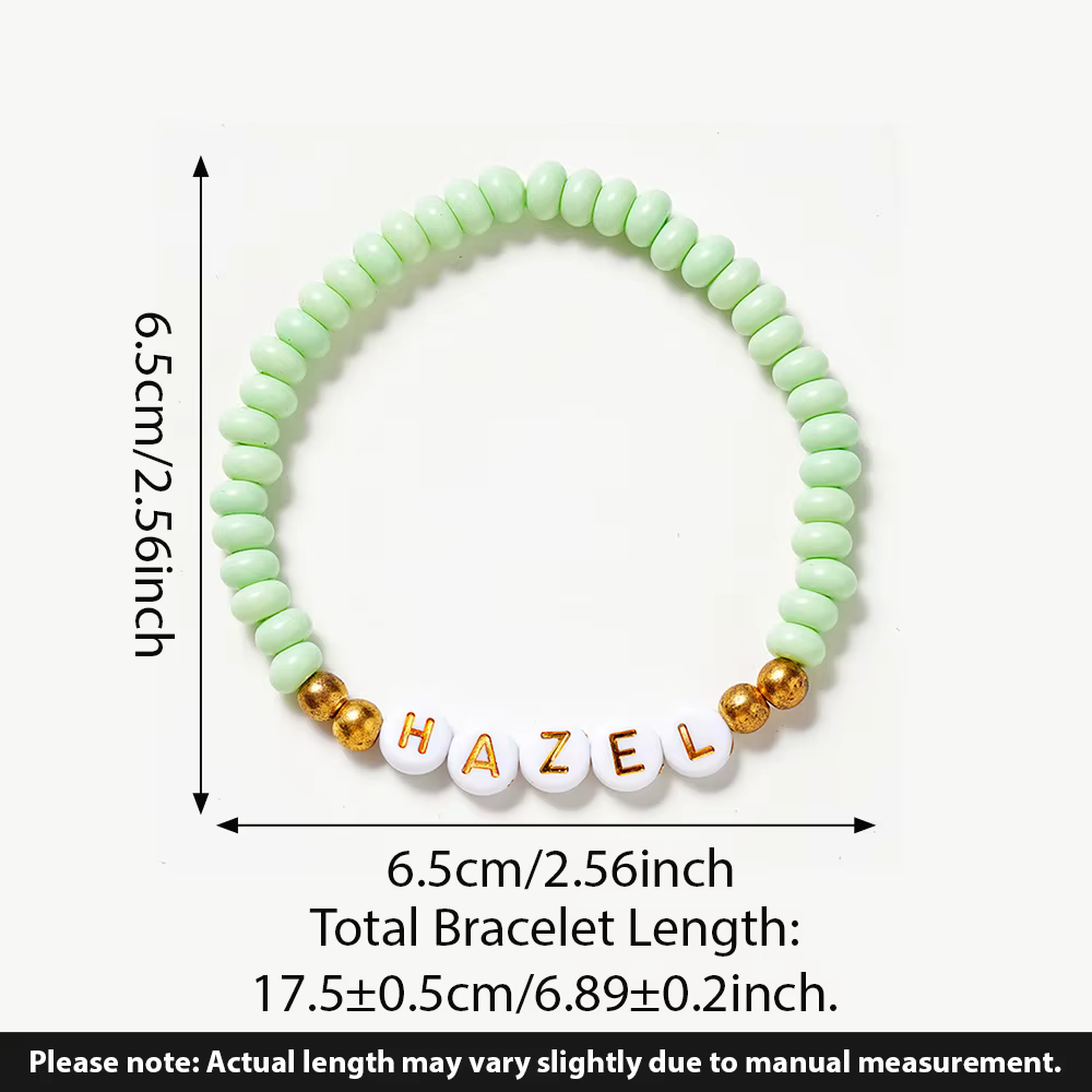 Bracelet personnalisé 1 pièce-nom gravé personnalisé, conception de perles de boulier, texture premium, bricolage, gravé au laser, utilisation quotidienne idéale et St