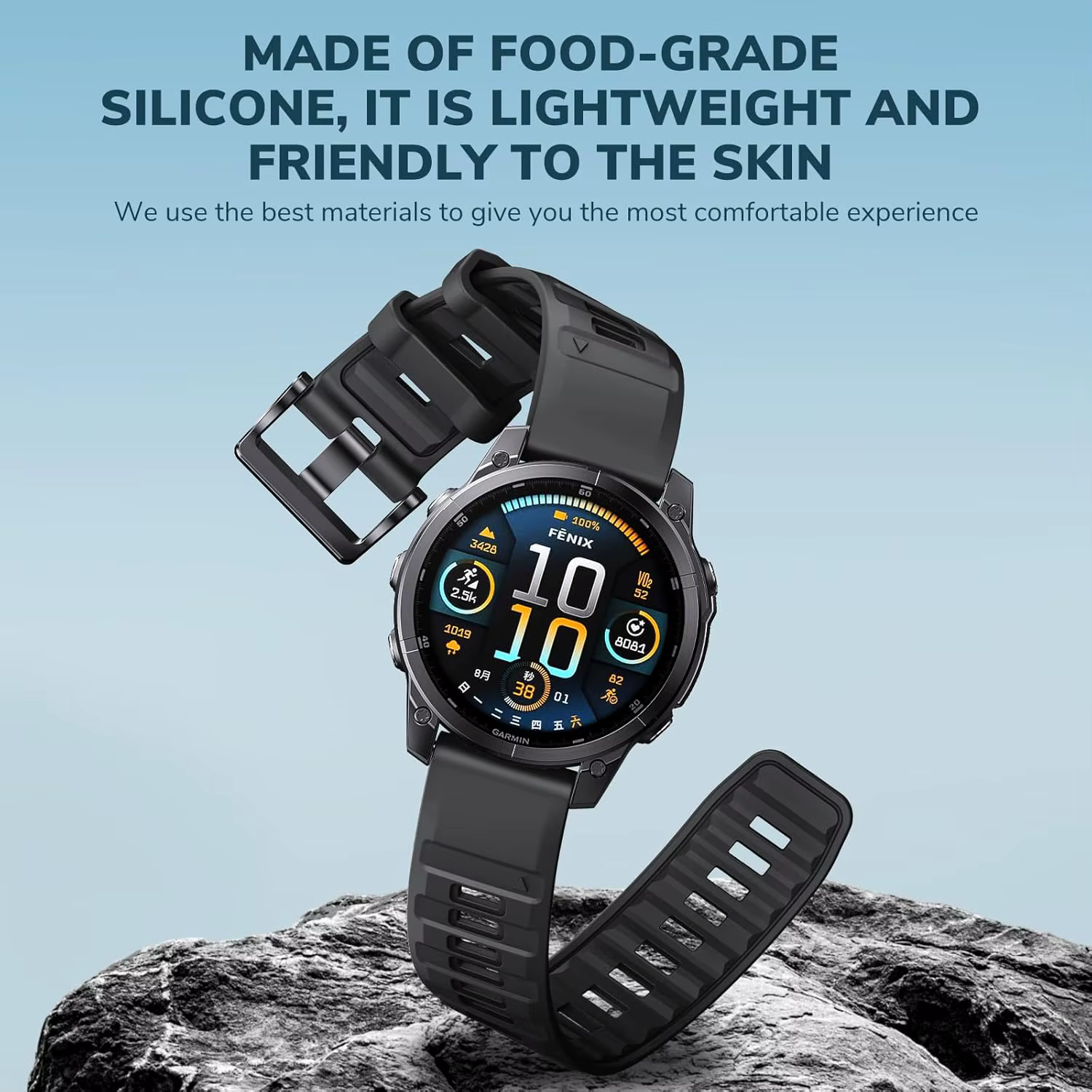 Bracelet de montre Fenix8 1:1 pour Garmin Fenix 8 47mm 51mm E 7 7X 6 6X 5 5X/Epix Pro/Enduro 3 QuickFit 22mm 26mm