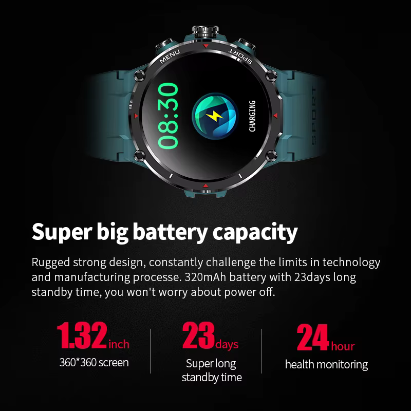 Montre intelligente HD étanche pour homme