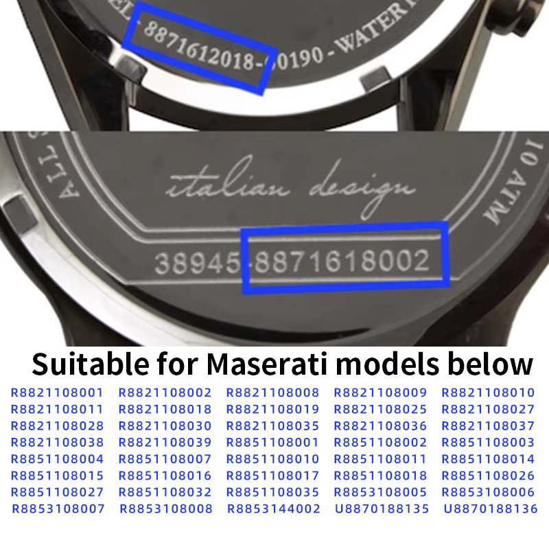 Pour montre Trident Maserati R 8821108039 R R 8821108038 /8035/8025 bracelet de sport convexe modifié en caoutchouc de