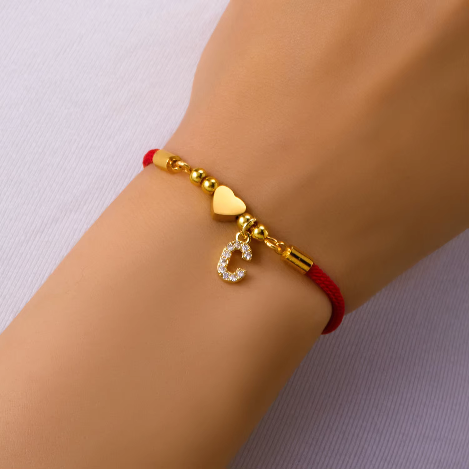 Bracelet Initial en acier inoxydable pour femmes