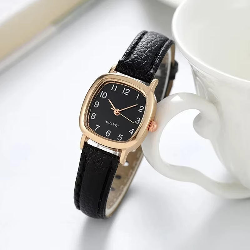 Kegllect carré femmes Simple petit cadran étudiant montres Vintage ceinture Quartz montre-bracelet