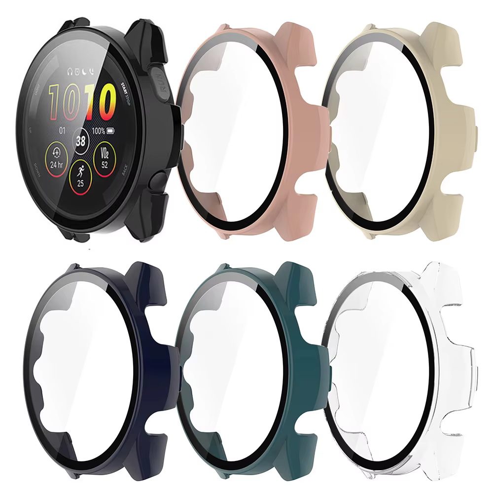 PC + étui en verre pour Garmin Forerunner 255 255S 265 265S 965
