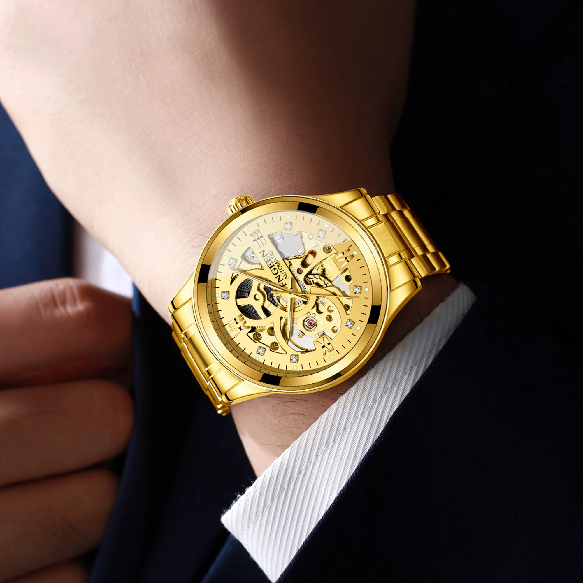 Montres mécaniques authentiques BINBOND pour hommes