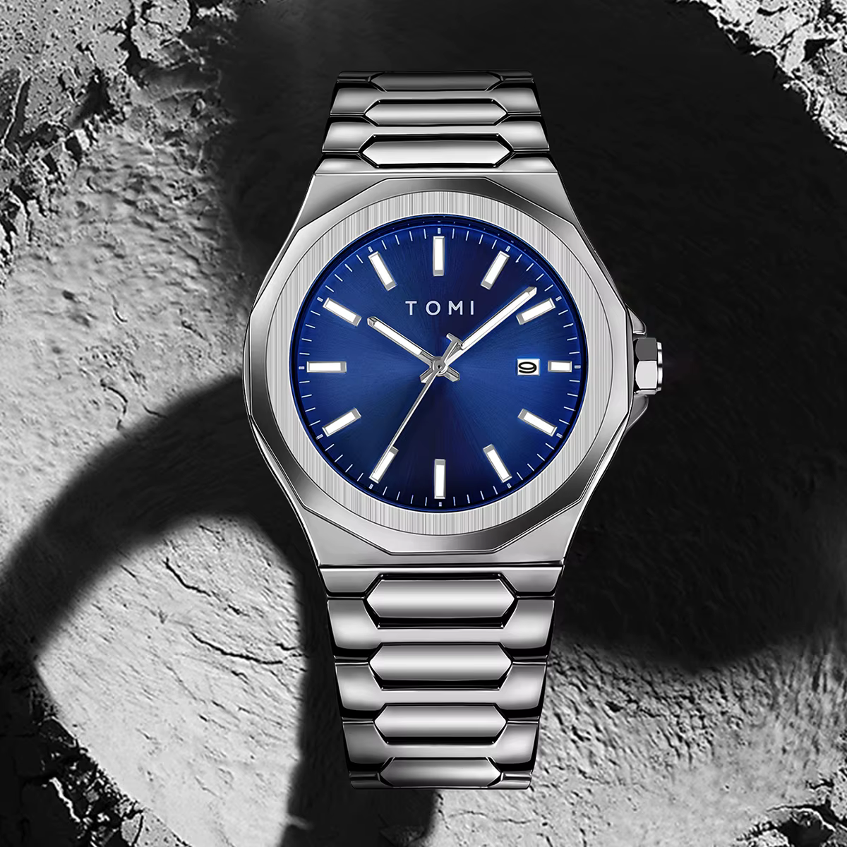 TOMI montre pour hommes d'affaires de luxe coffret cadeau boîtier en or Rose de haute qualité