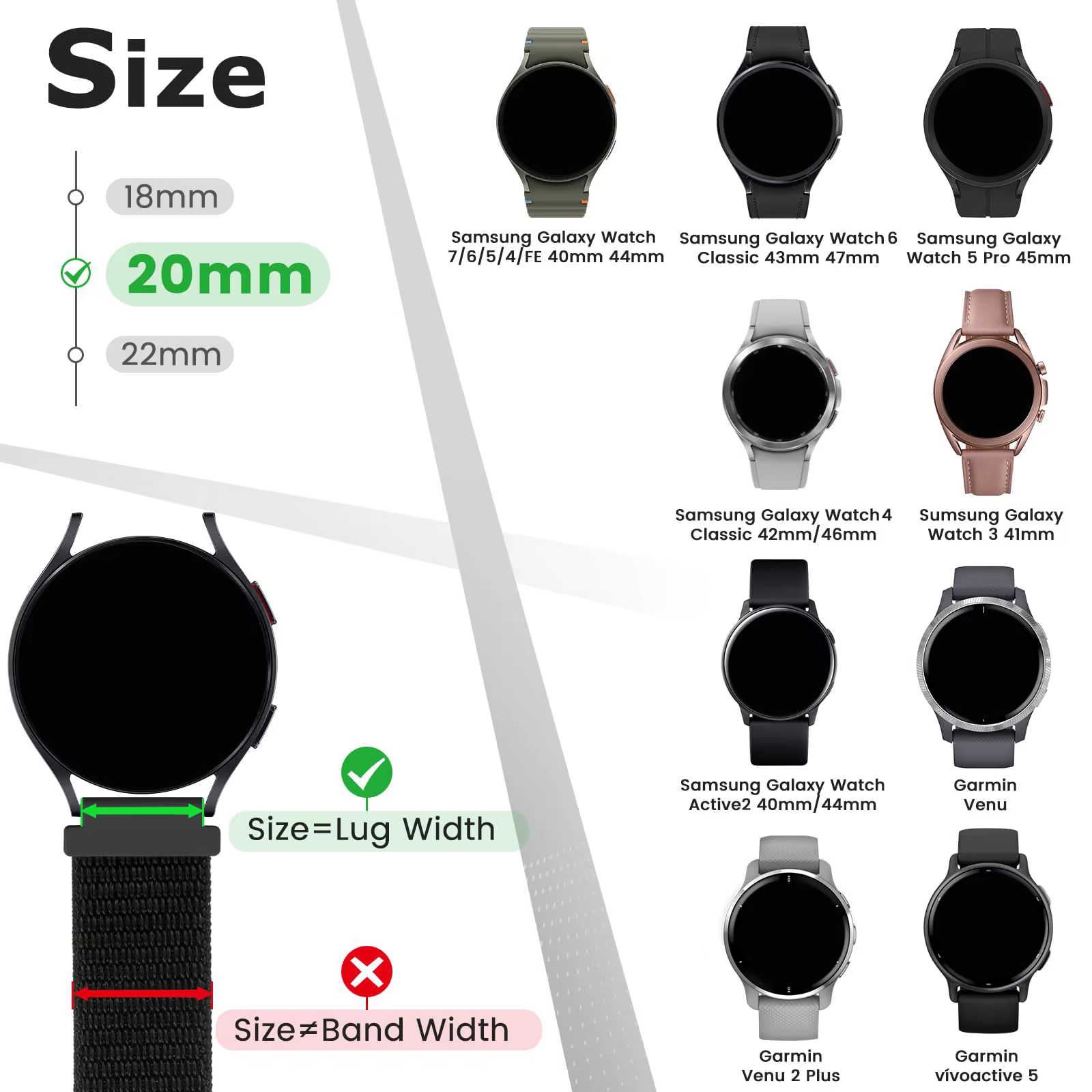 Bras élastique en nylon/bande de cheville compatible avec Apple Watch