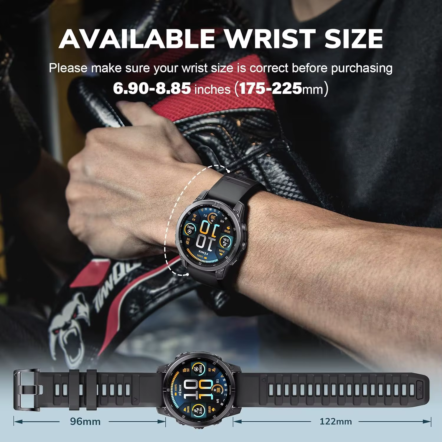 Bracelet de montre Fenix8 1:1 pour Garmin Fenix 8 47mm 51mm E 7 7X 6 6X 5 5X/Epix Pro/Enduro 3 QuickFit 22mm 26mm