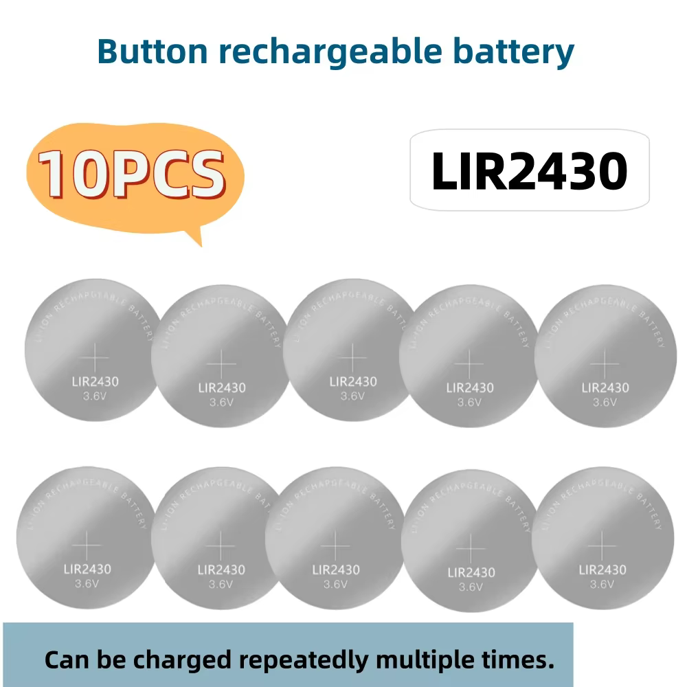 2-10 pièces LIR2430 LIR2450 batterie Rechargeable CR2430 CR2450 charge au Lithium peut remplacer pour les montres