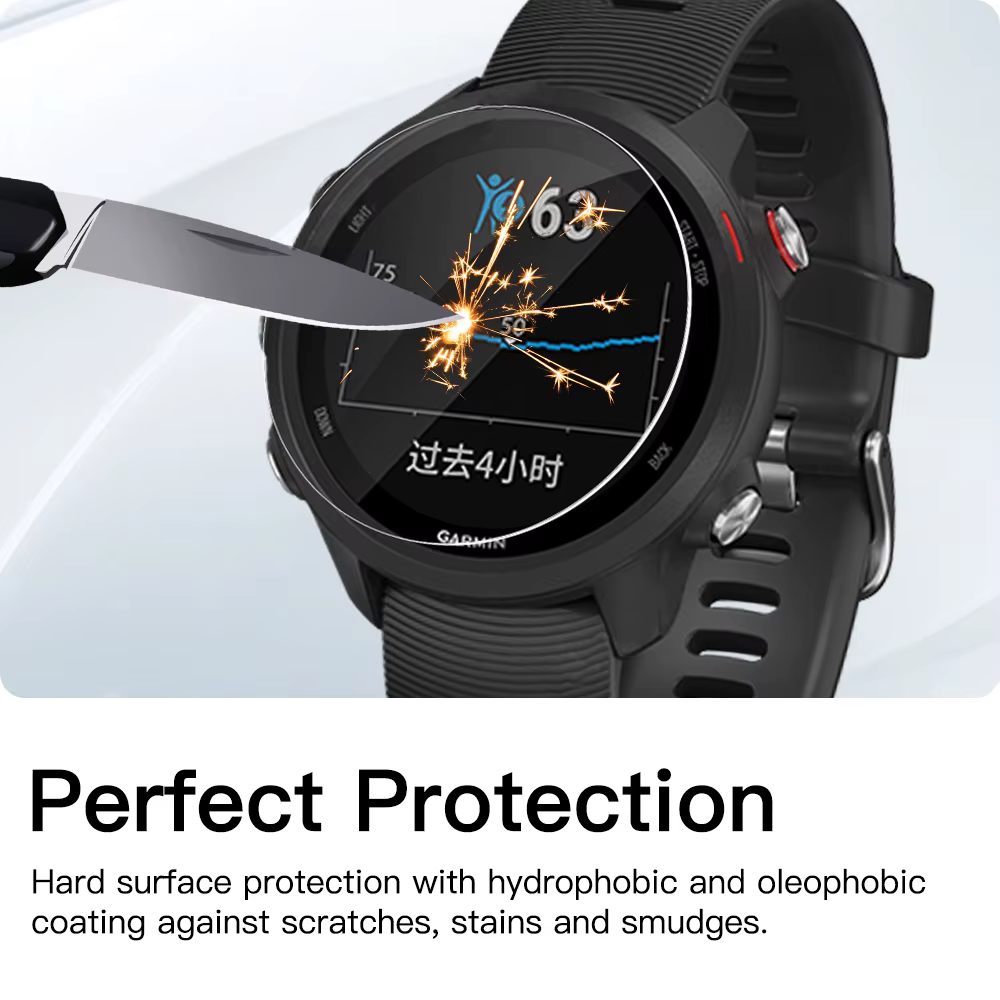 Film de protection d'écran de montre transparent, 1 à 5 pièces, pour Garmin Forerunner 55/235/245/245M/255/255S/645/935/945/955, protection en verre trempé 9H