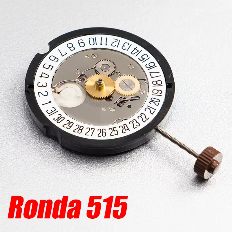 Mouvement de montre RONDA 515 suisse à quartz 3 aiguilles avec date