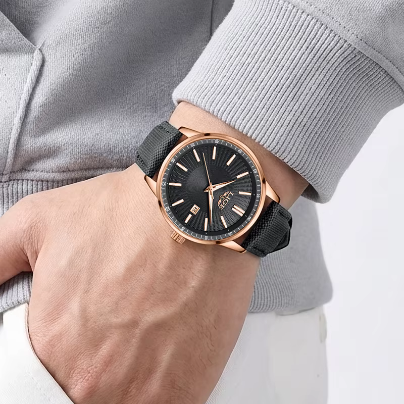 LIGE Nouvelle Montre en Cuir Créative Style Cowboy pour Hommes