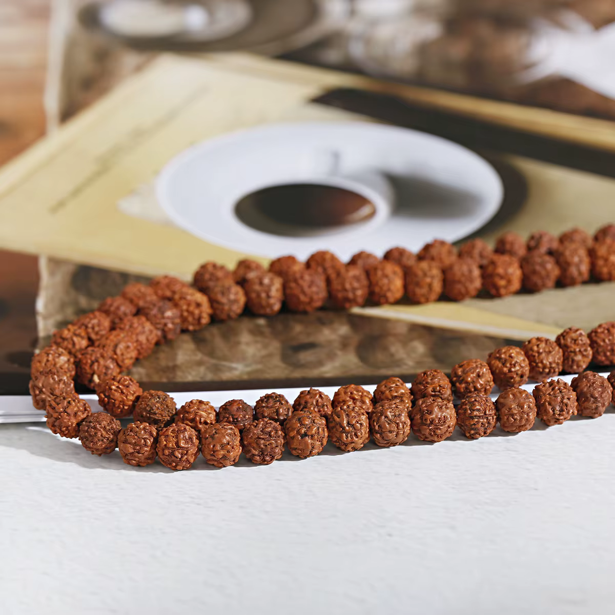 Rudraksha – perles ethniques naturelles Vajra Bodhi, 108 pièces, pour la fabrication de bijoux, Bracelet, accessoires de bricolage, méditation, bouddhisme tibétain
