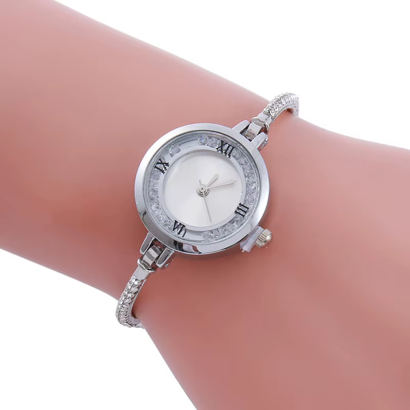 Mode luxe Montre pour Femme or Bracelet fin dames
