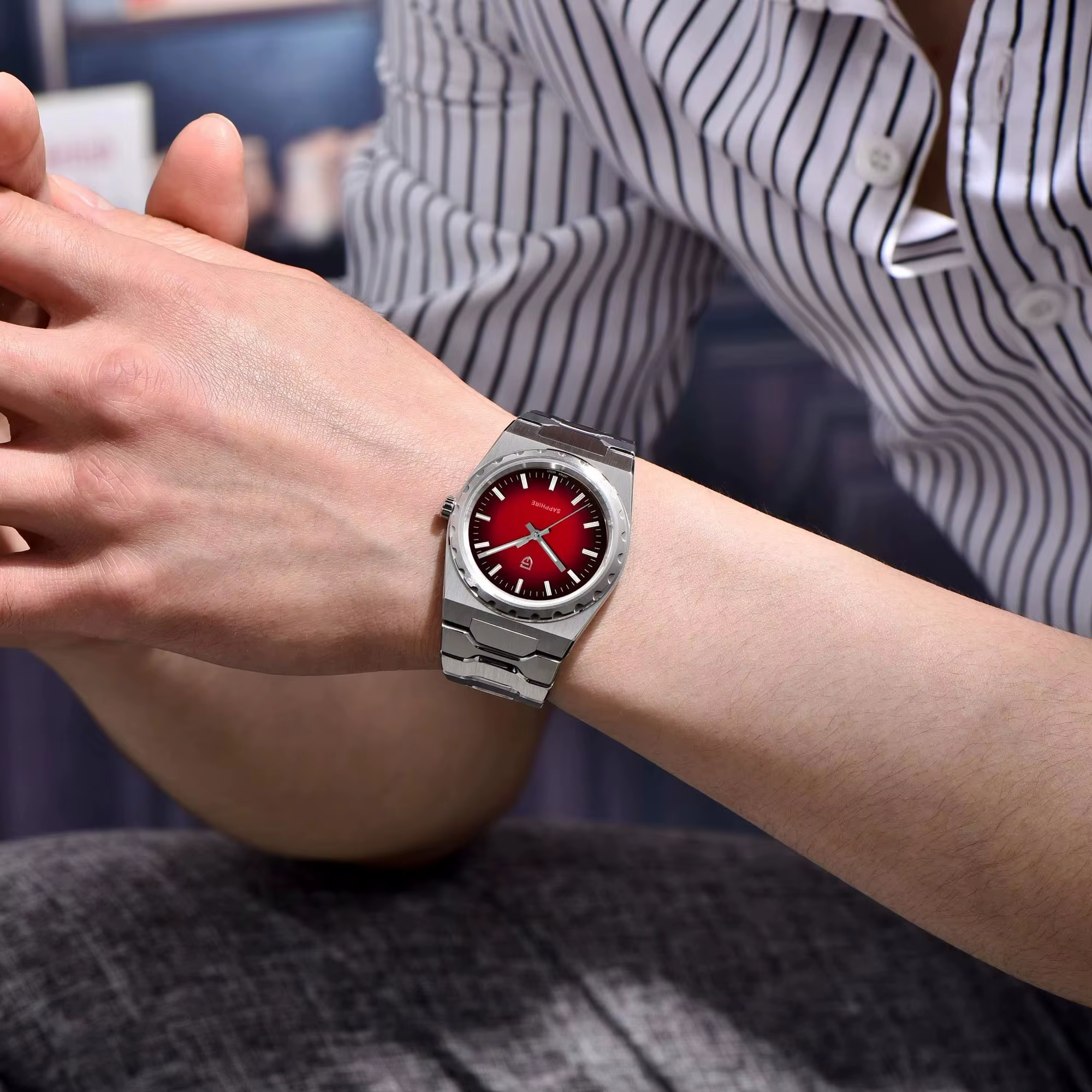 PAGANI DESIGN 2026 Montre de luxe pour homme Édition limitée Mouvement japonais Verre saphir Cadran rouge Acier inoxydable Étanche PDYS020