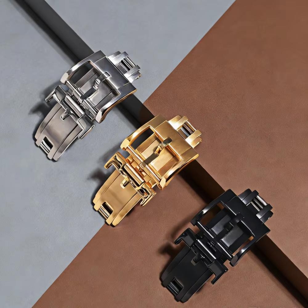Fermoir déployant à ressort de qualité supérieure pour montres Delug 16mm 18mm 20mm