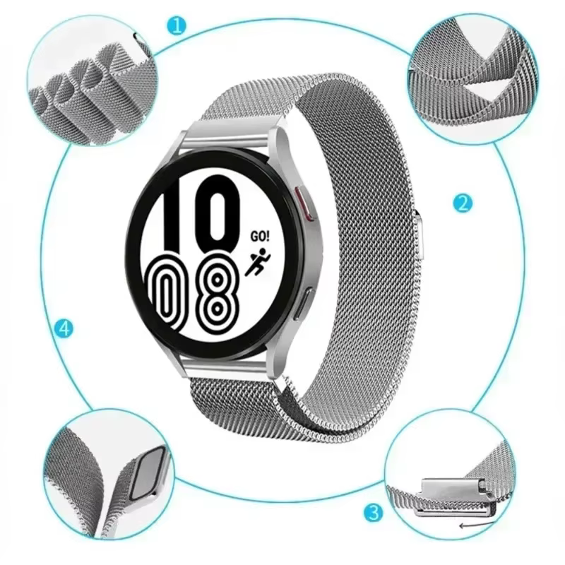 Bracelet magnétique en acier inoxydable pour Amazfit Bip Max